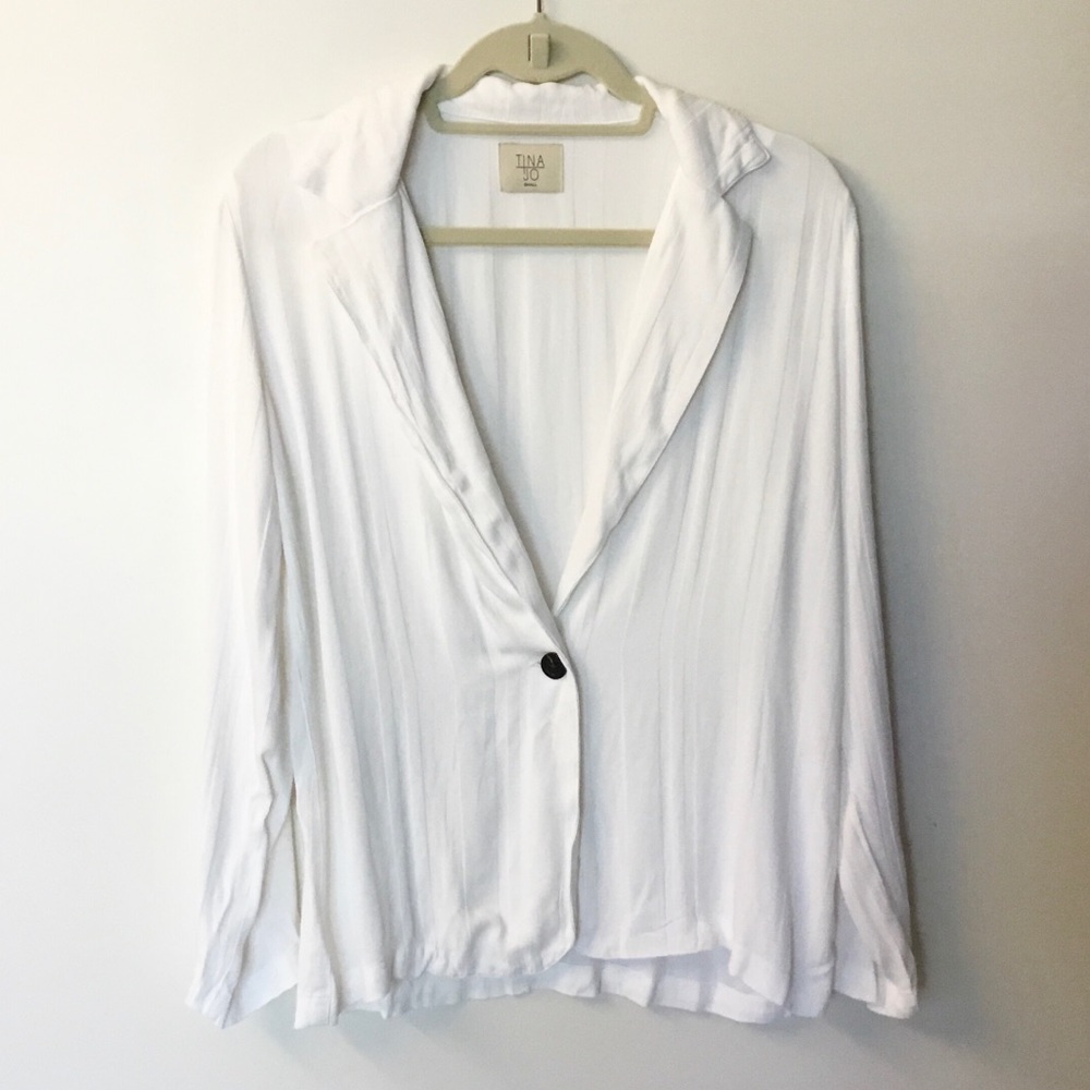 NWOT Tina + Jo Single Button Ribbed Blazer - S